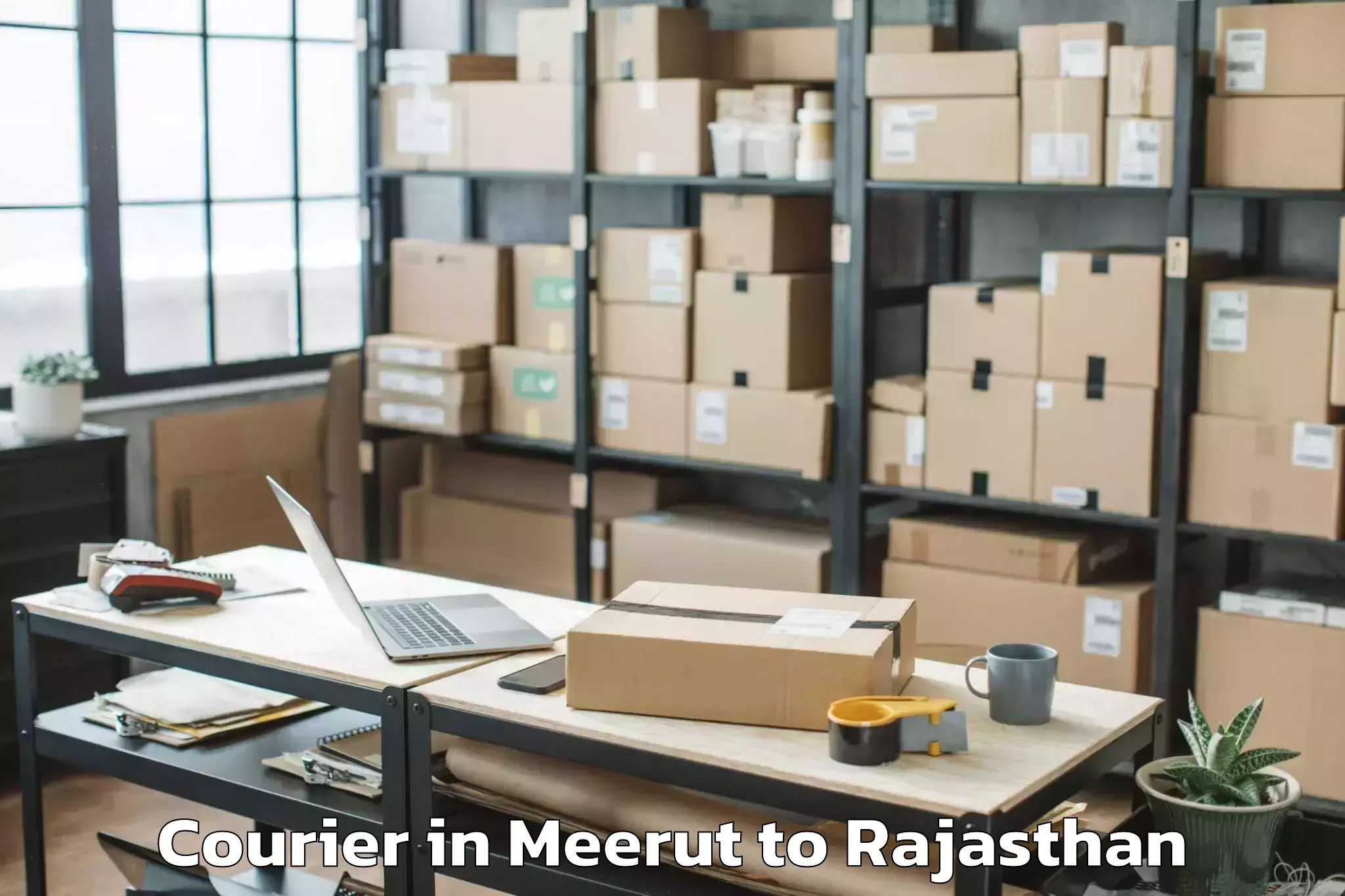 Trusted Meerut to Chaksu Courier